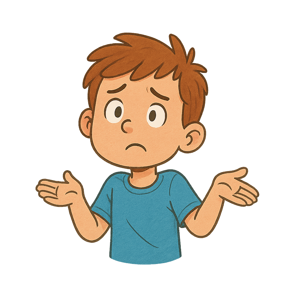 jongetje weet het antwoord op de vraag niet